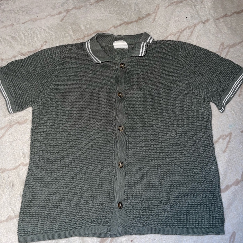 Cotton On Kids Knit Button-Up Polo Top